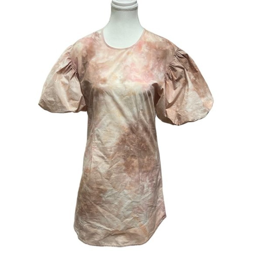 A.L.C. Pink and Cream Puff Sleeve Dress